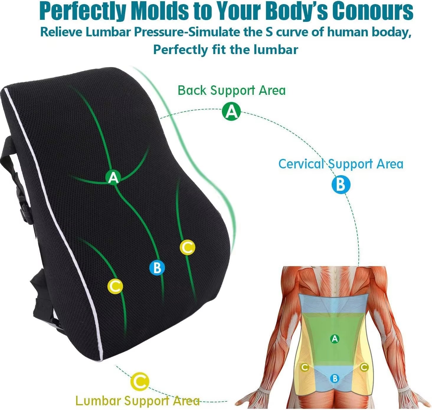 Lumbar Support Cushion for Car & Office Chair - My Store