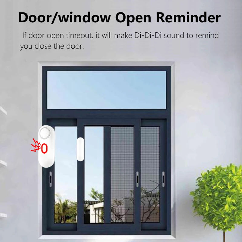Wireless Door Window Alarm with Remote Control, 3 Modes (Welcome/Door Open/Alarm), Double-Sided Tape Mounting Installation, - My Store