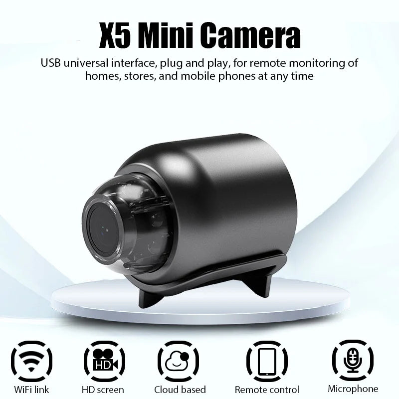 Mini Safety Camera With Night Vision, Motion & Sound Detector - My Store