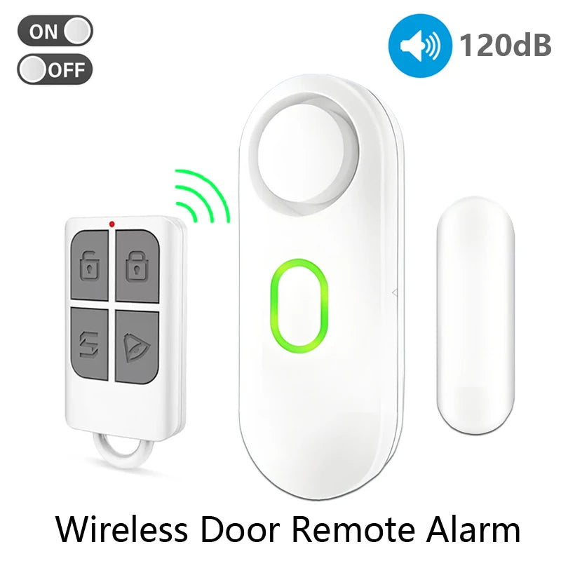 Wireless Door Window Alarm with Remote Control, 3 Modes (Welcome/Door Open/Alarm), Double-Sided Tape Mounting Installation, - My Store