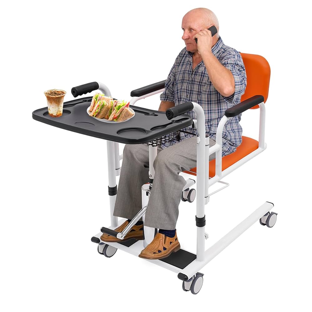 4-in-1 Manual Hydraulic Transfer Chair [Plus Free Gift]