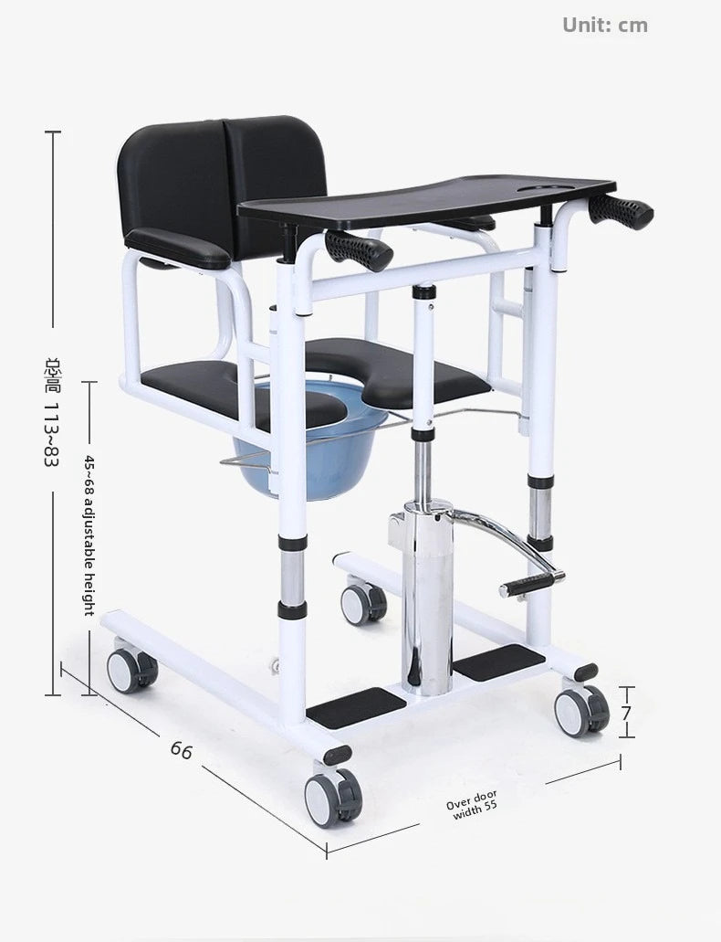 4-in-1 Manual Hydraulic Transfer Chair