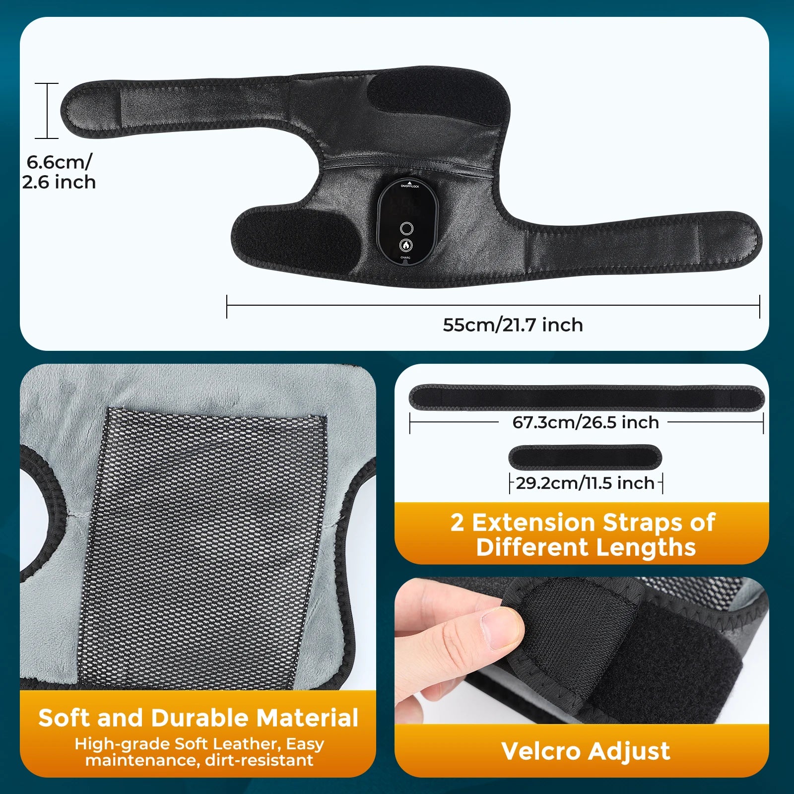 3-in-1 Electric Heated Massage Pad – For Knee, Shoulder & Elbow - My Store