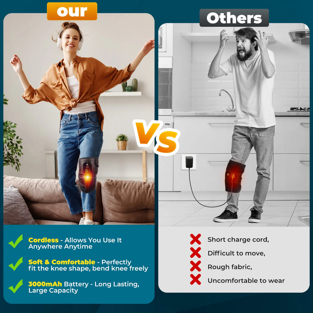 3-in-1 Electric Heated Massage Pad – For Knee, Shoulder & Elbow - My Store