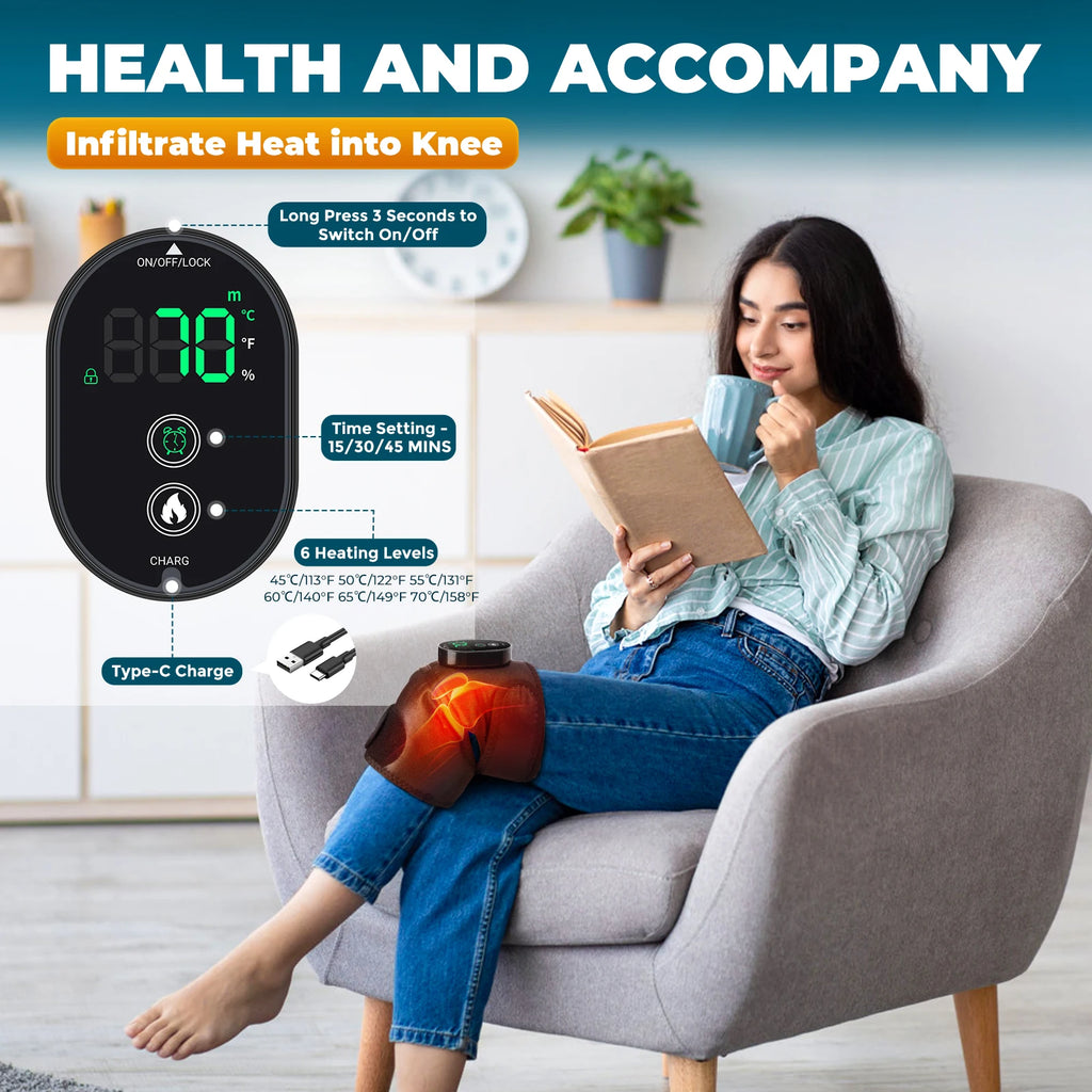 3-in-1 Electric Heated Massage Pad – For Knee, Shoulder & Elbow - My Store