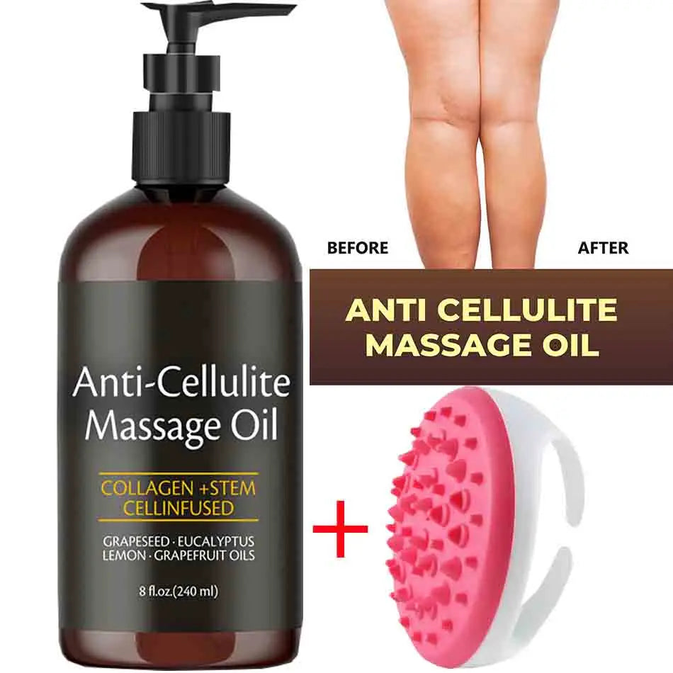 Anti Cellulite Massage Oil Infused with Collagen and Stem Cell - My Store