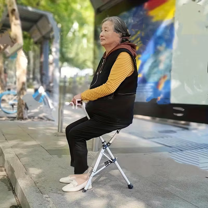 Multifunctional Premium Aluminum Alloy Foldable Cane with Seat